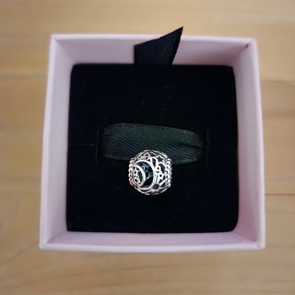 Authentic Pandora Openwork Sun, Stars & Moon Charm